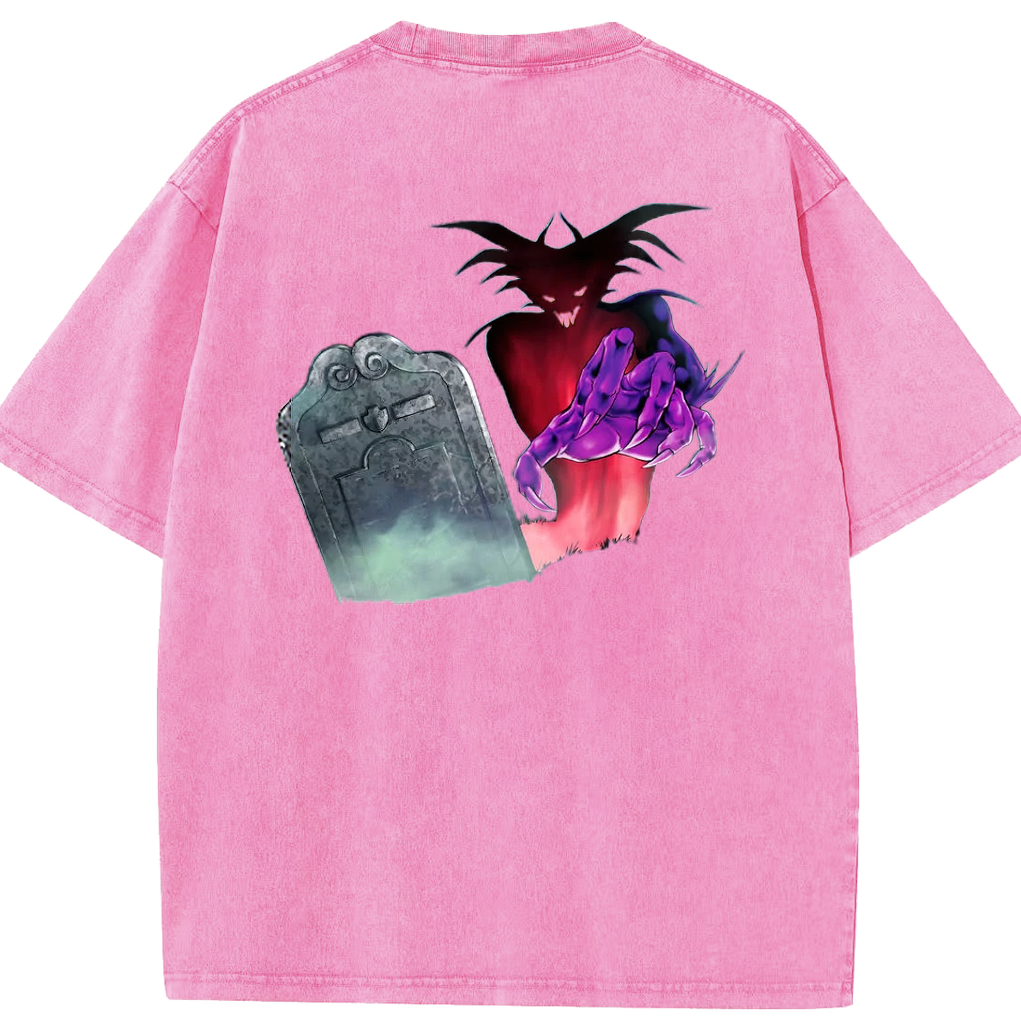 （画像用） 遊☆戯☆王 Yu-Gi-Oh! 綿100% ヴィンテージ風 半袖Tシャツ（背面プリント）